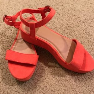 Bright Orange/Pink Old Navy Platforms